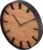 YAMAZAKI 4108 RIN Wall Clock, Black, Steel/Plywood, 26.5 x 4.2 x 26.5 cm