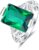 YAZILIND Forma Cuadrado Grande cúbico Zirconia declaración de la Boda Anillo de Plata 925 Mujeres Compromiso joyería Fiesta Regalo