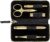 ZWILLING Set de manicura (5 piezas, estuche de piel auténtica negra, cuidado de manos y pies, set de viaje, con tijeras y cortaúñas), Premium, edición oro